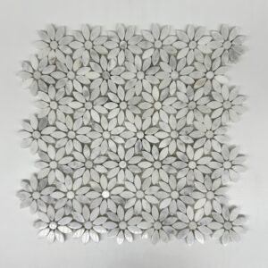 Mosaic 8127 Lily Carrara white polishe 12x12