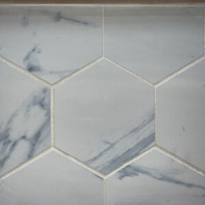 Mosaic 1130 Hexagon, Luxe Statuario blue, Matte